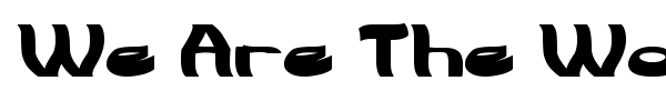 We Are The Word font preview